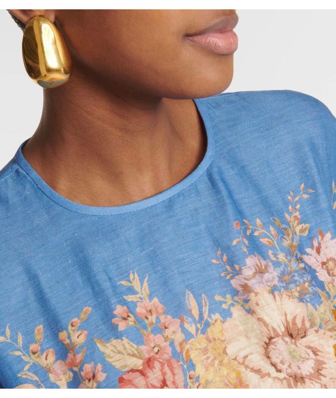 ZIMMERMANN Голубое коктейльное платье, фото 5