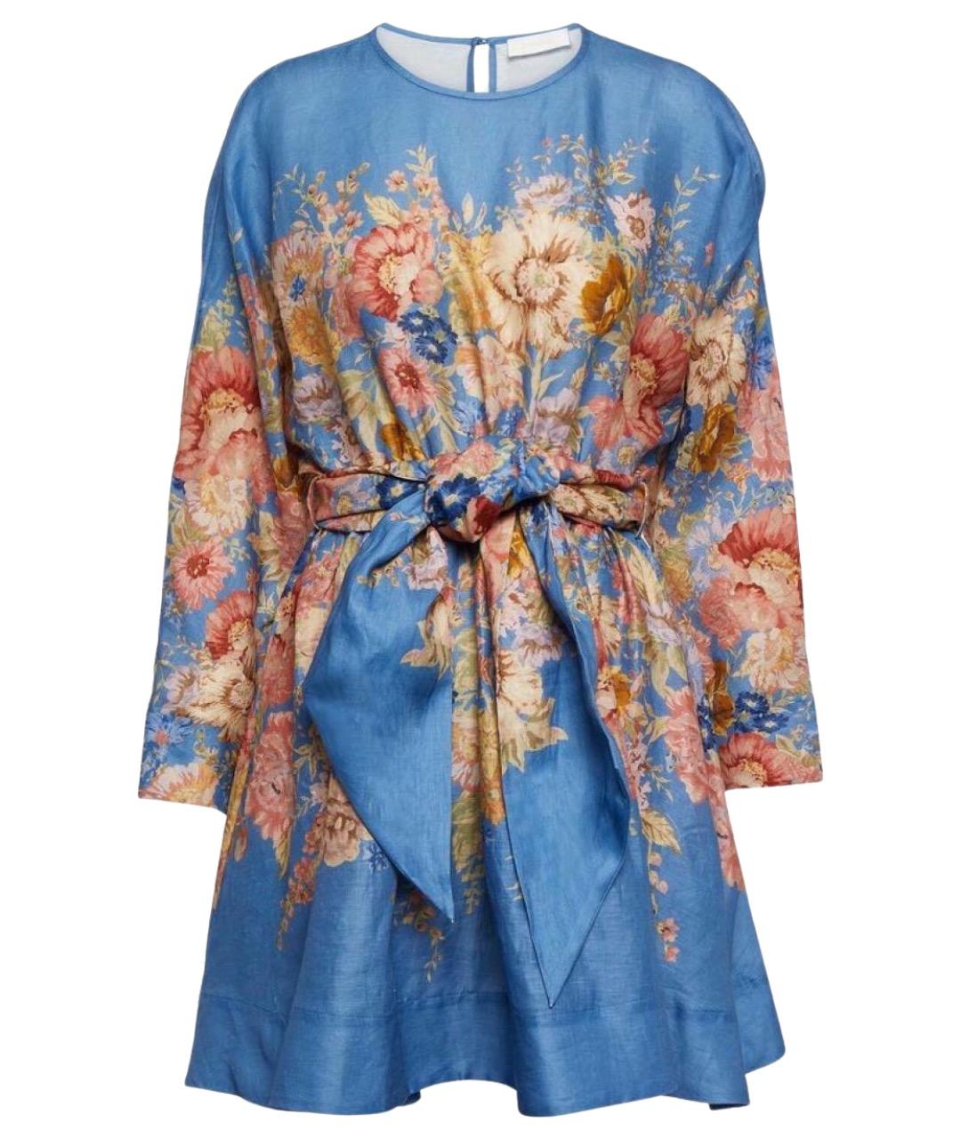 ZIMMERMANN Голубое коктейльное платье, фото 1