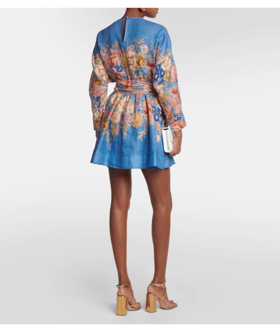 ZIMMERMANN Голубое коктейльное платье, фото 4