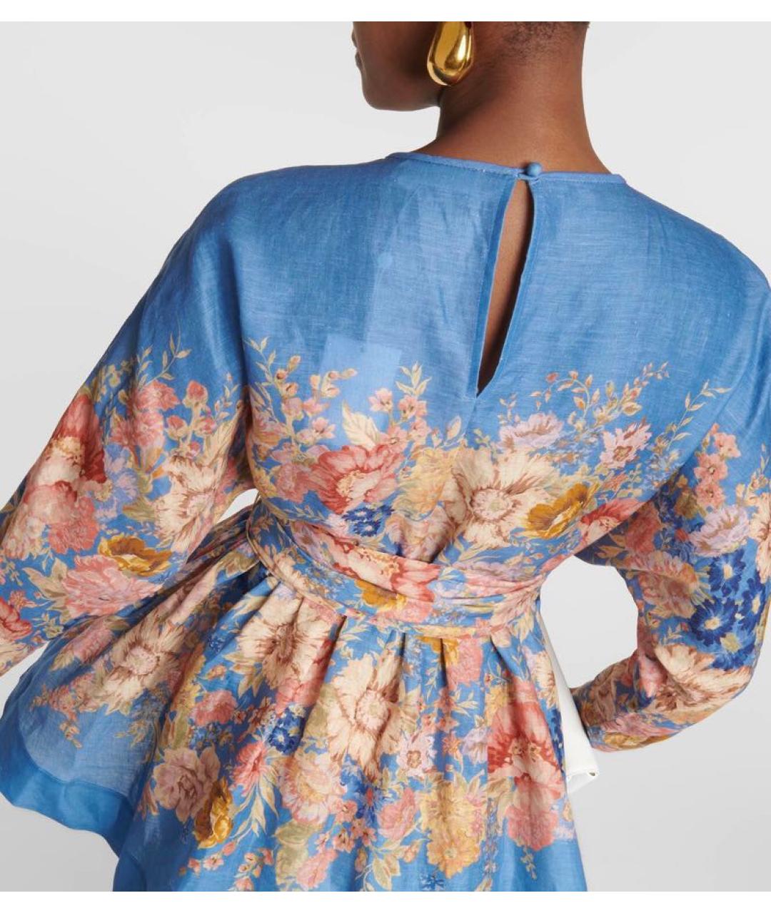 ZIMMERMANN Голубое коктейльное платье, фото 6