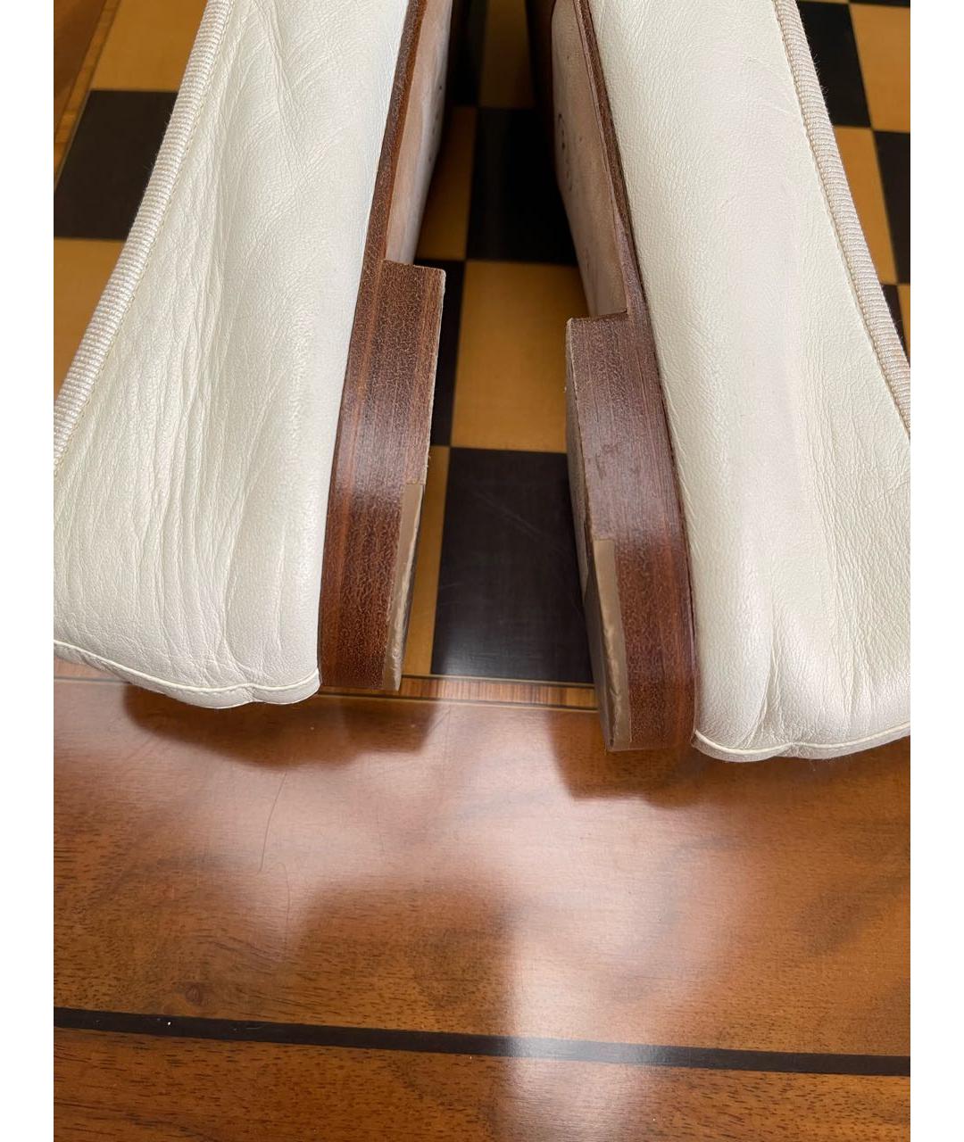 CHANEL Бежевые кожаные балетки, фото 5