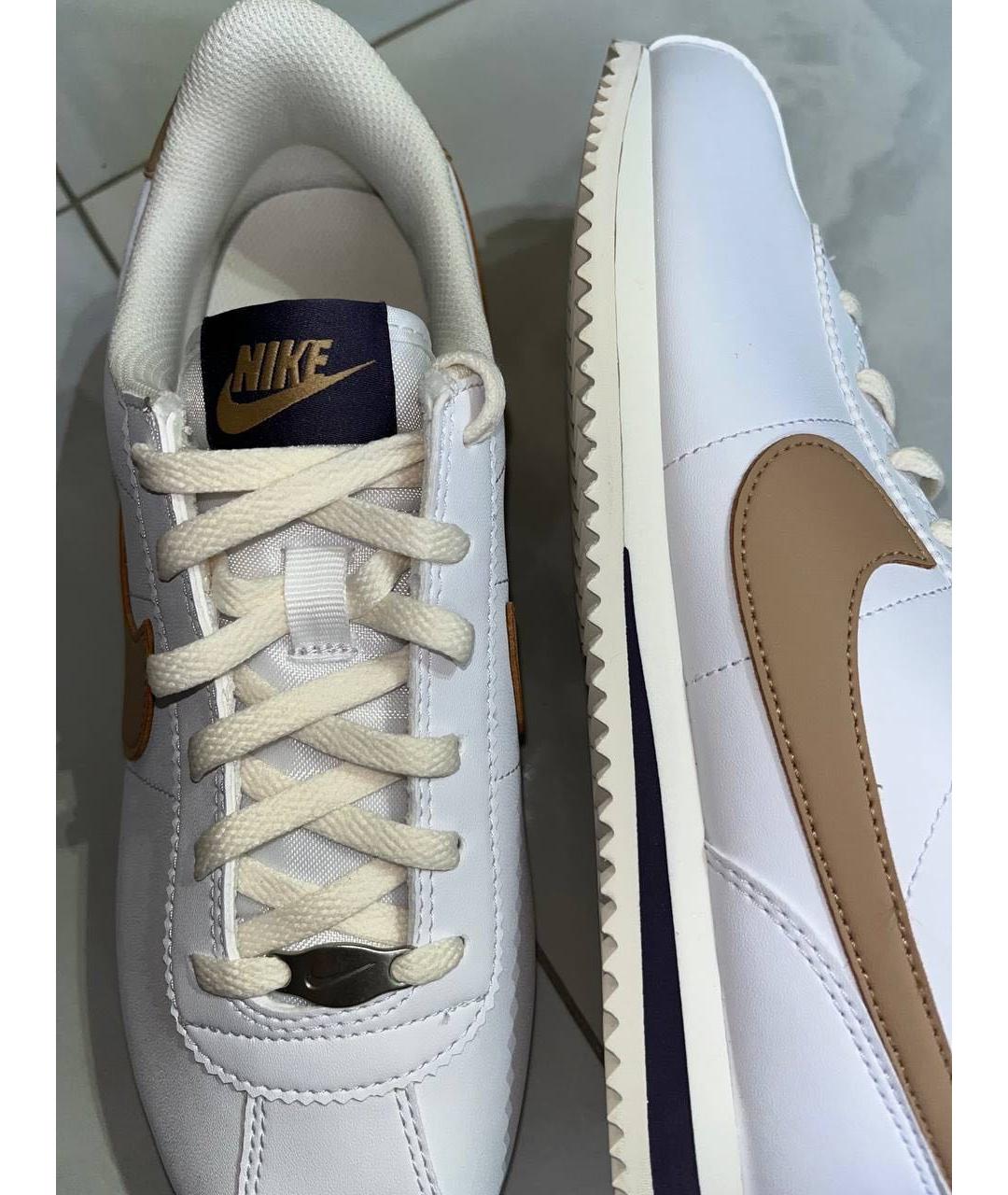 NIKE Белые кожаные кроссовки, фото 3