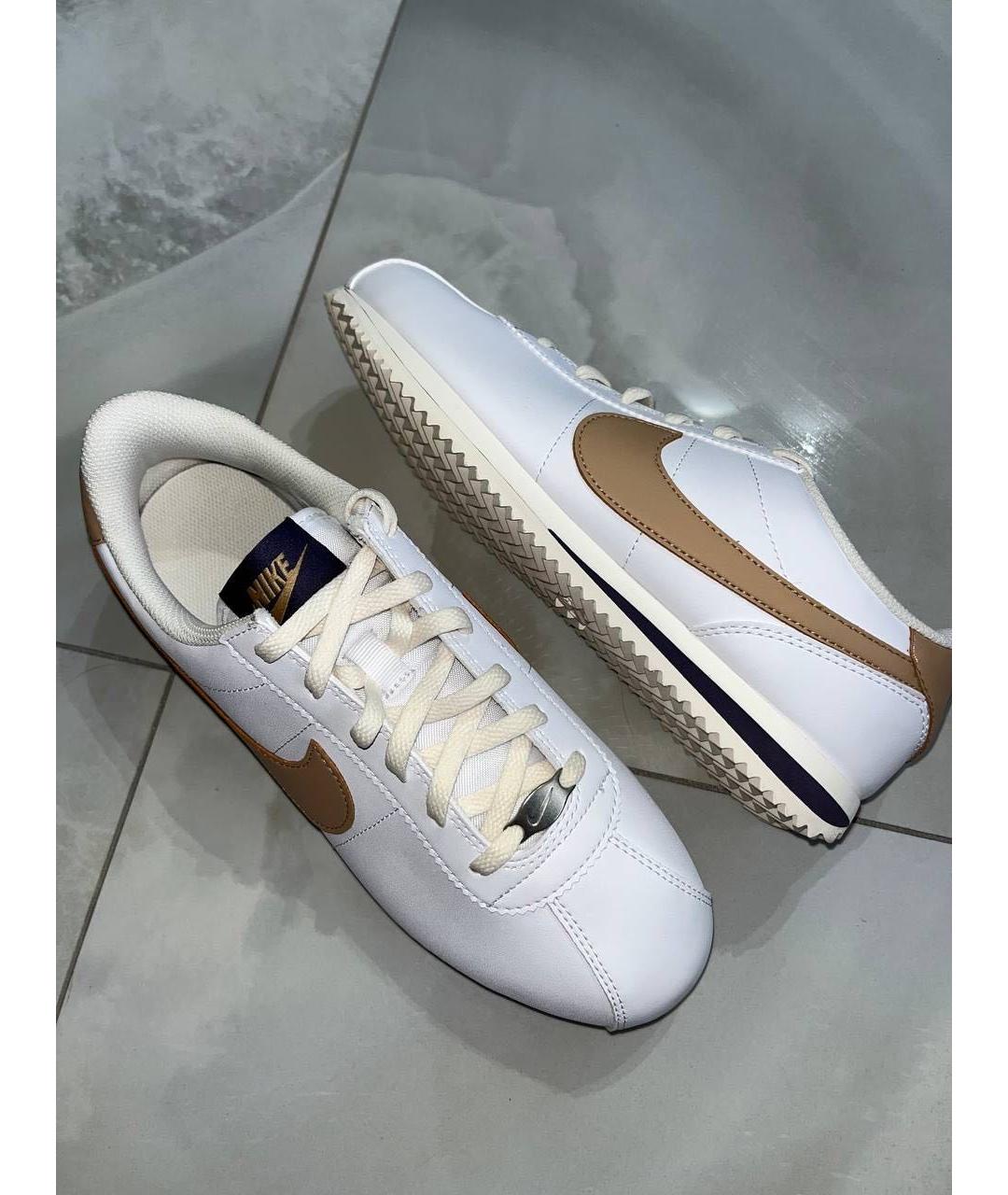 NIKE Белые кожаные кроссовки, фото 2