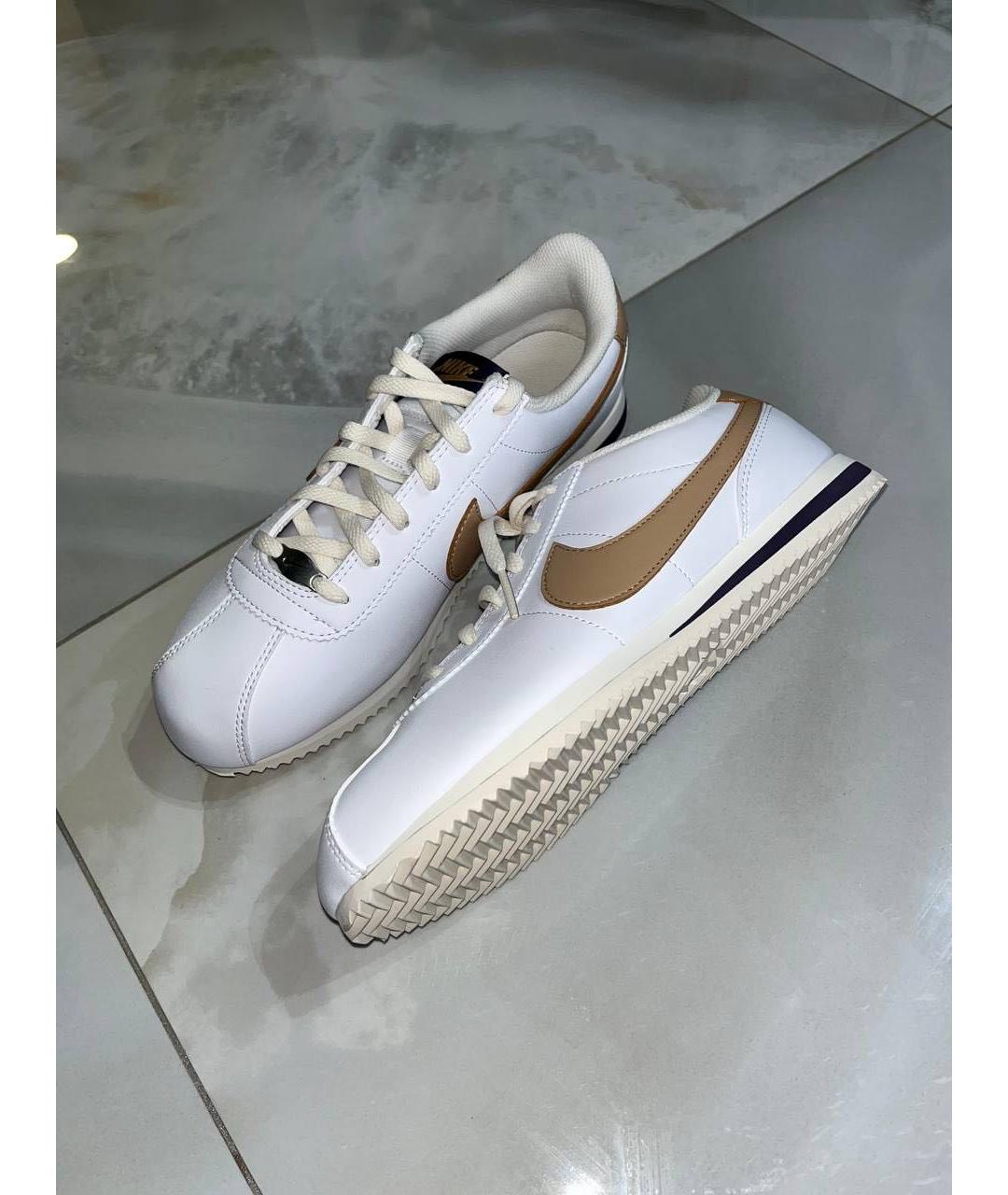 NIKE Белые кожаные кроссовки, фото 6