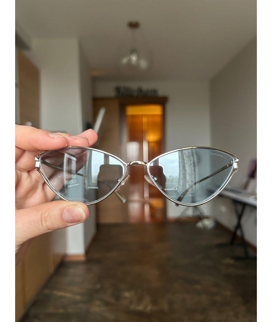 TIFFANY&CO Серебряные металлические солнцезащитные очки, фото 2