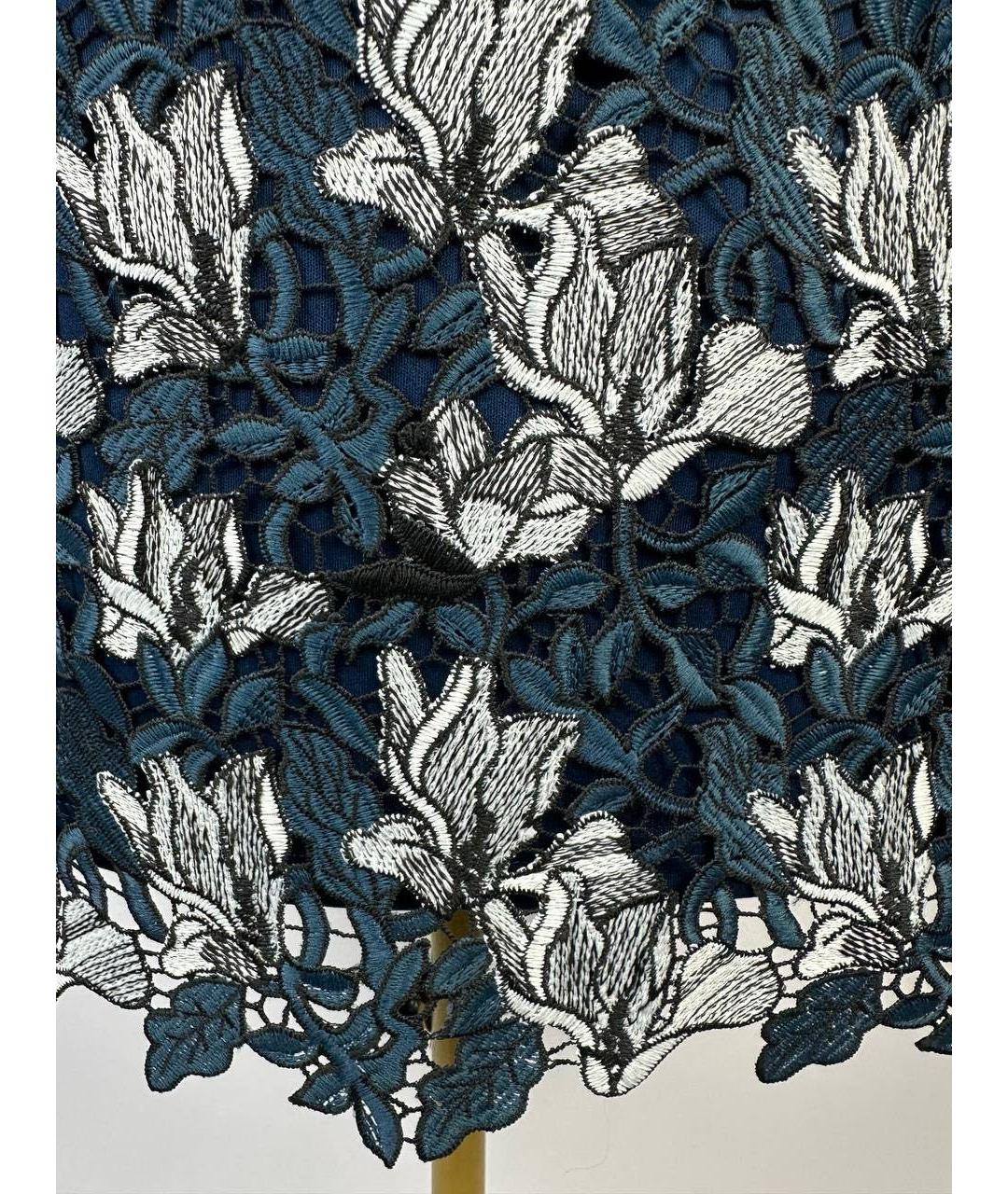 RALPH LAUREN Синее кружевное коктейльное платье, фото 7