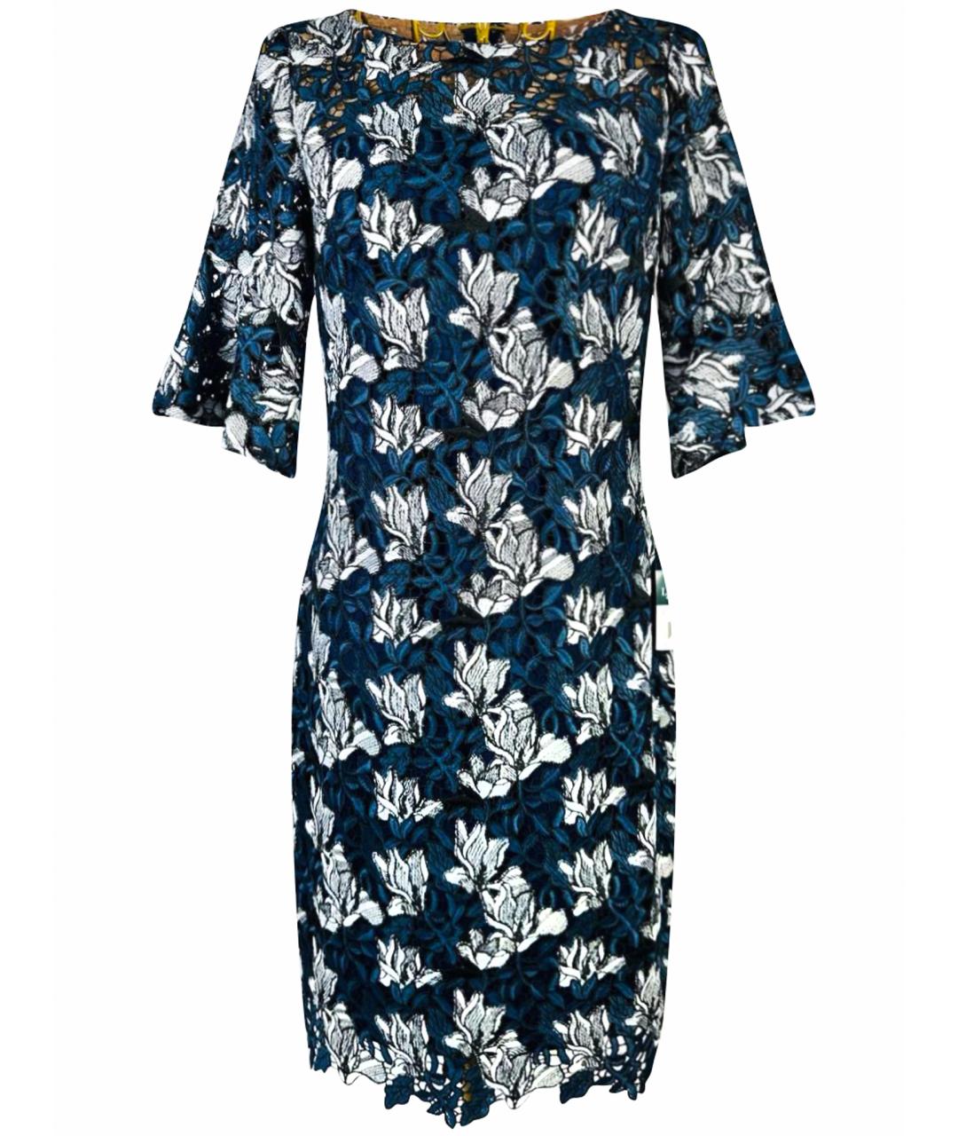 RALPH LAUREN Синее кружевное коктейльное платье, фото 1