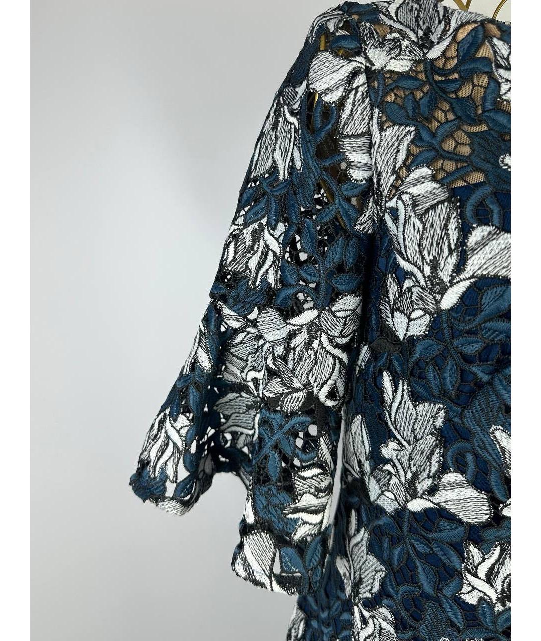 RALPH LAUREN Синее кружевное коктейльное платье, фото 8