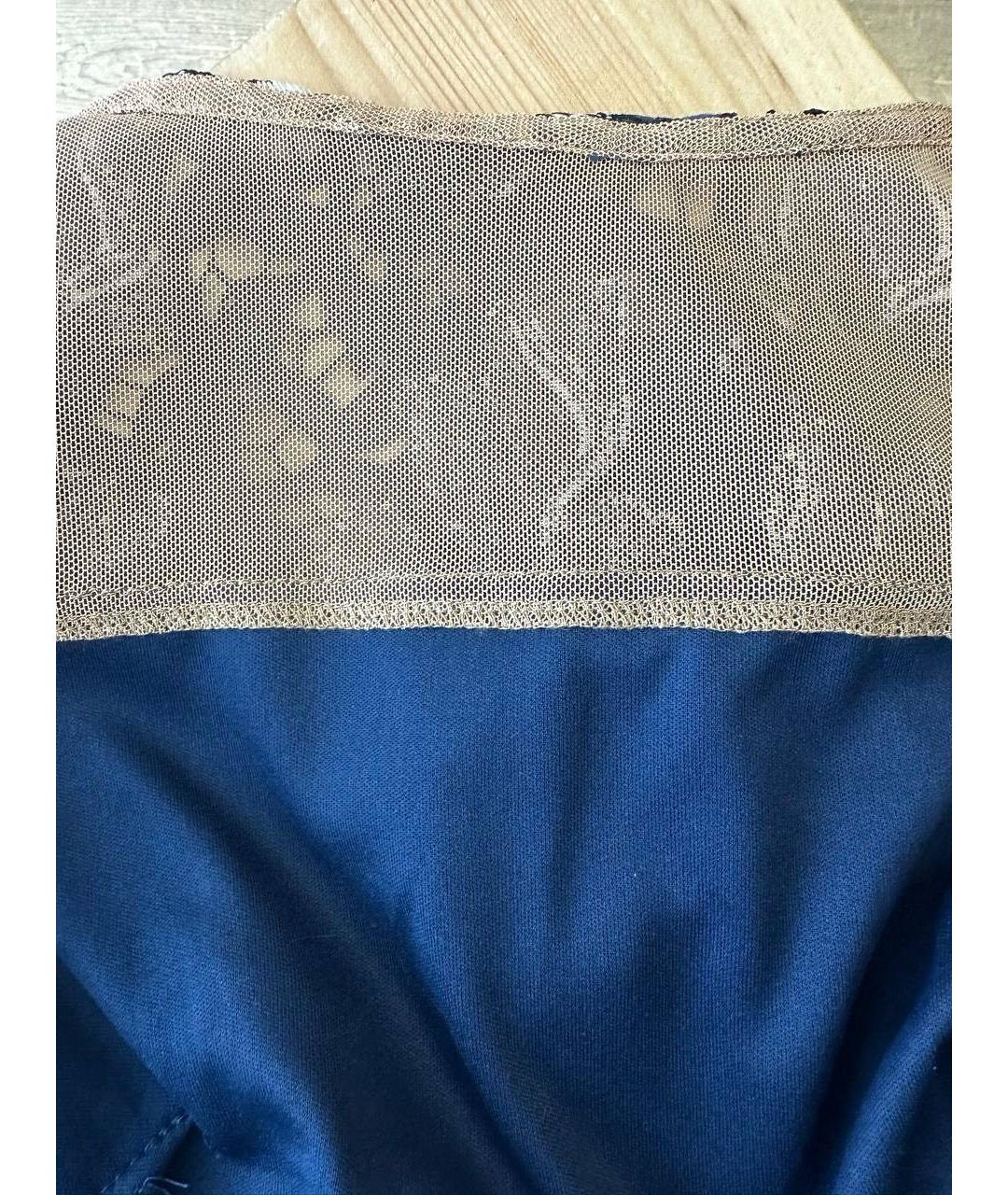 RALPH LAUREN Синее кружевное коктейльное платье, фото 4