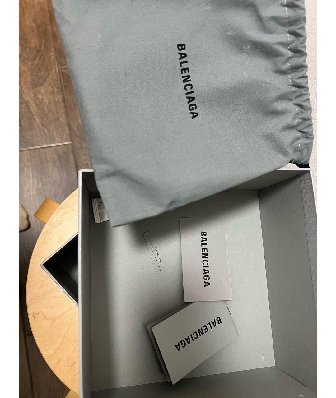 BALENCIAGA Черный кожаный ремень, фото 4