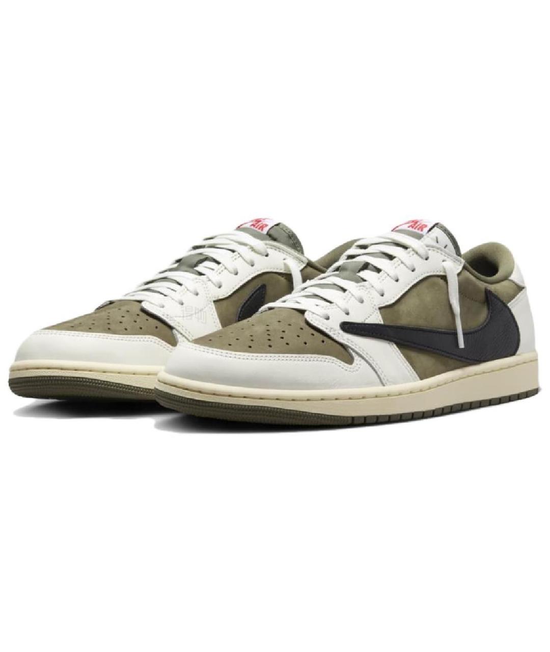 JORDAN Зеленые кожаные кроссовки, фото 5