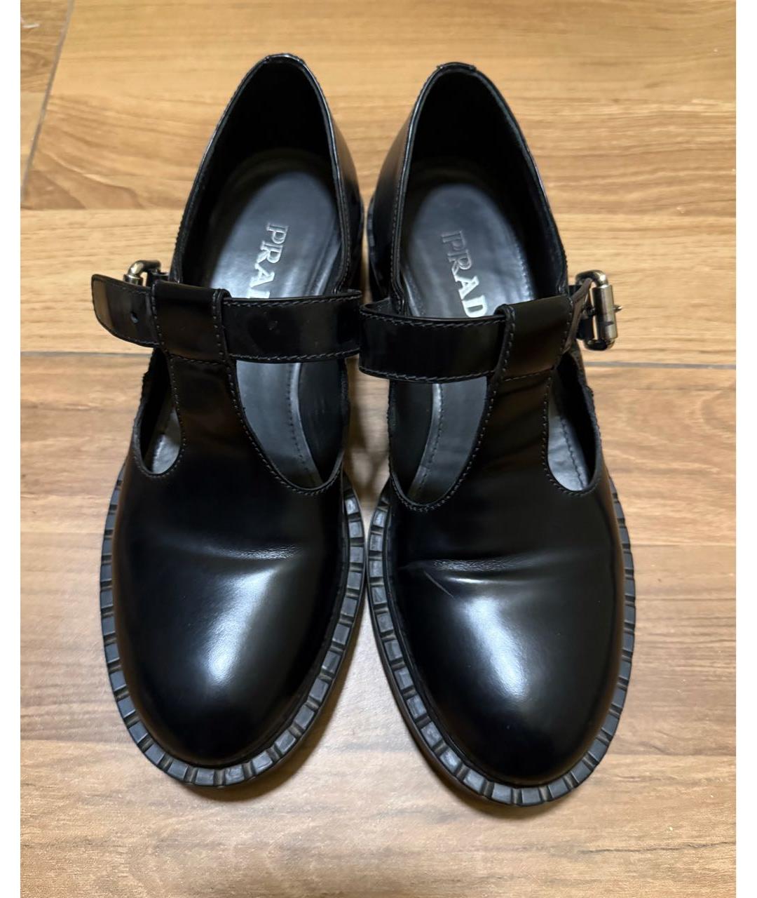 PRADA Черные кожаные лоферы, фото 2