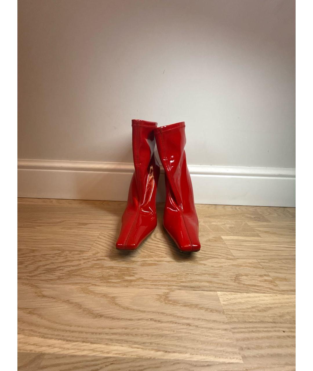 CASADEI Бордовые текстильные ботильоны, фото 2