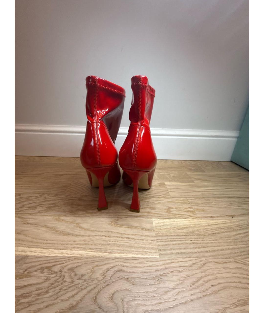 CASADEI Бордовые текстильные ботильоны, фото 4