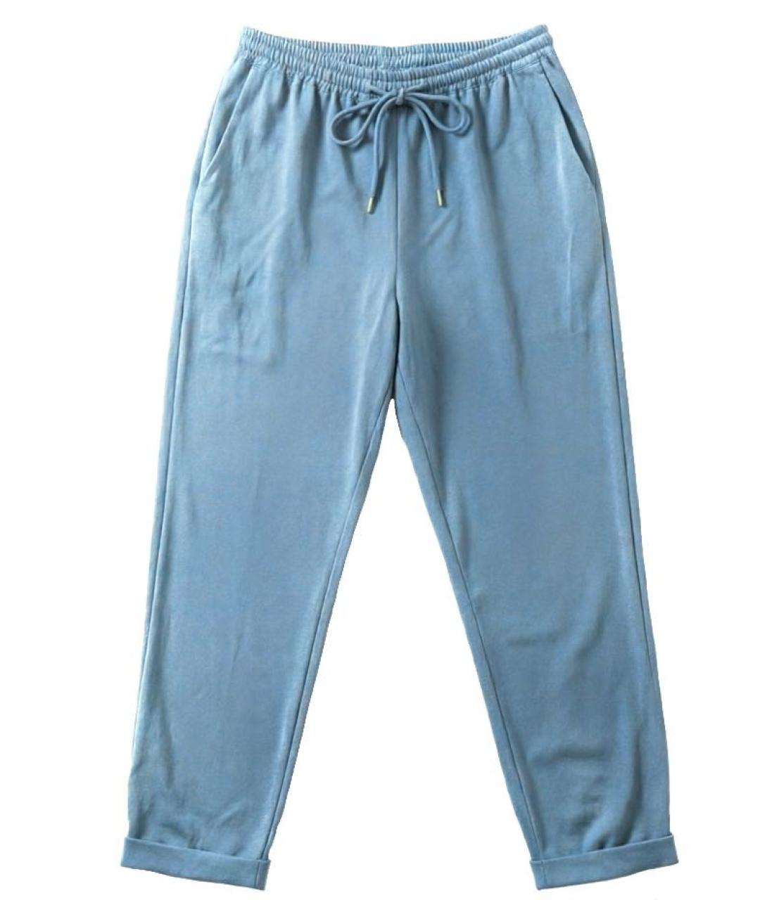 MAX MARA STUDIO Голубой вискозный костюм с брюками, фото 2