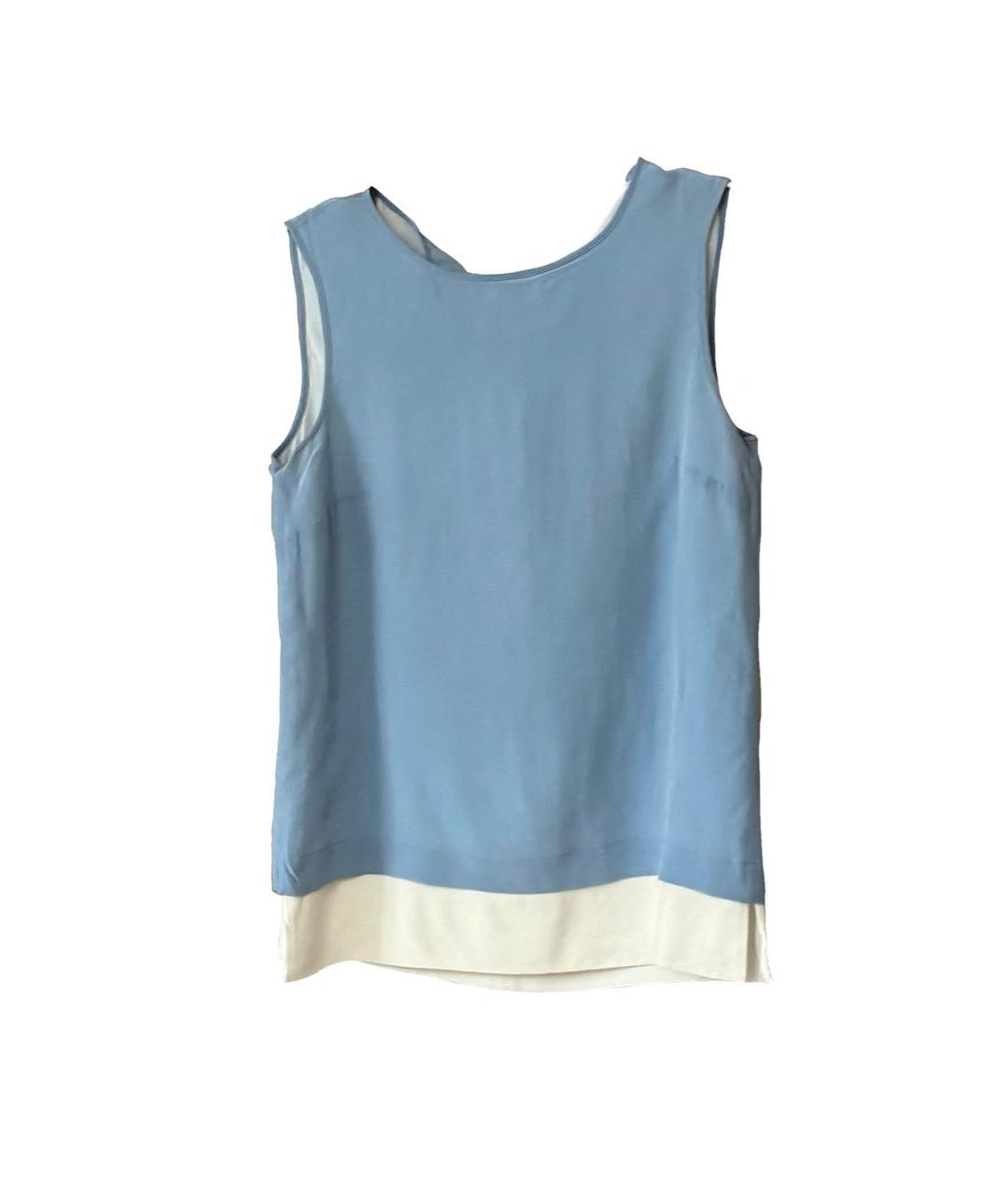 MAX MARA STUDIO Голубой вискозный костюм с брюками, фото 9