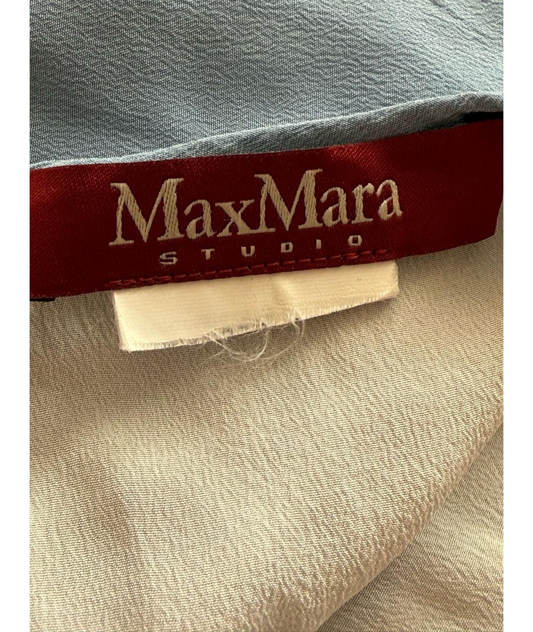 MAX MARA STUDIO Голубой вискозный костюм с брюками, фото 3