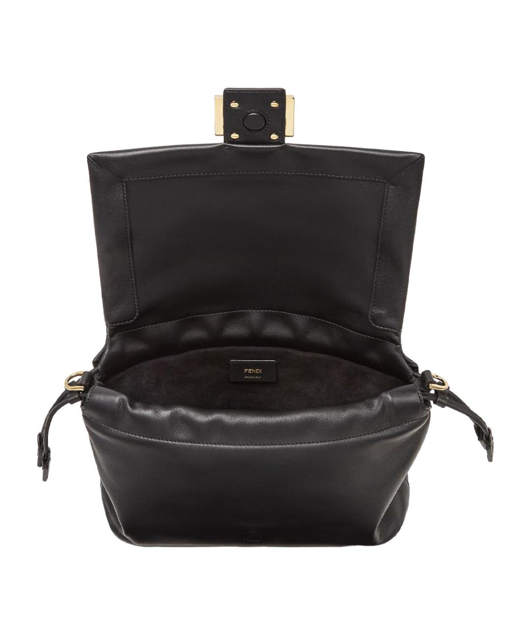 FENDI Черная кожаная сумка через плечо, фото 6