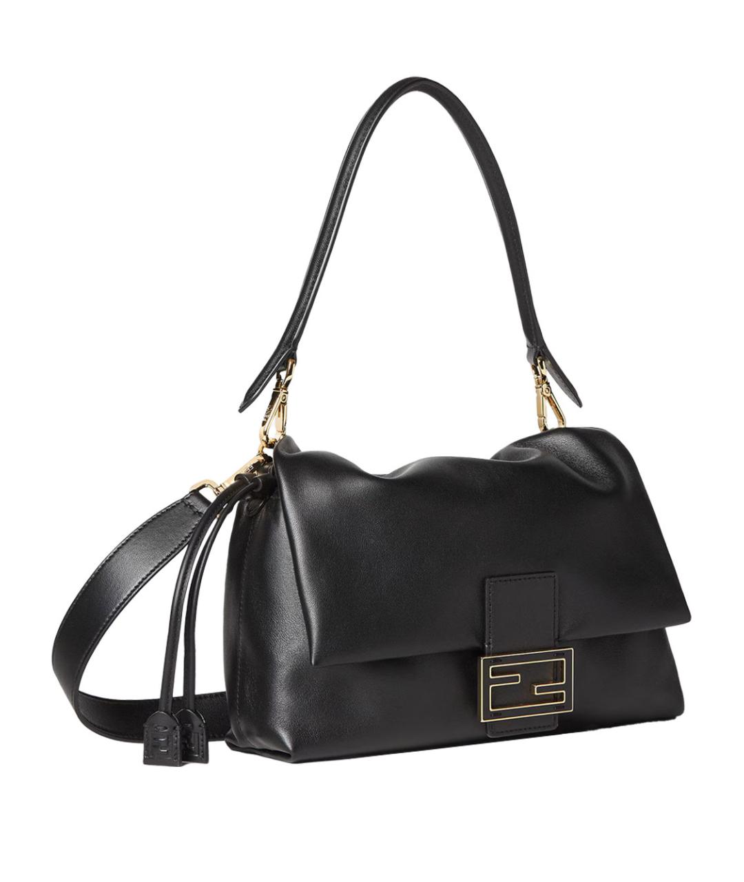 FENDI Черная кожаная сумка через плечо, фото 4