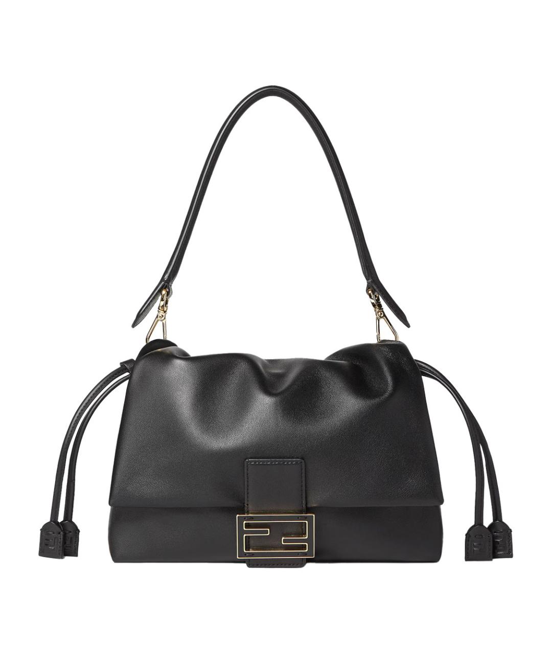 FENDI Черная кожаная сумка через плечо, фото 1