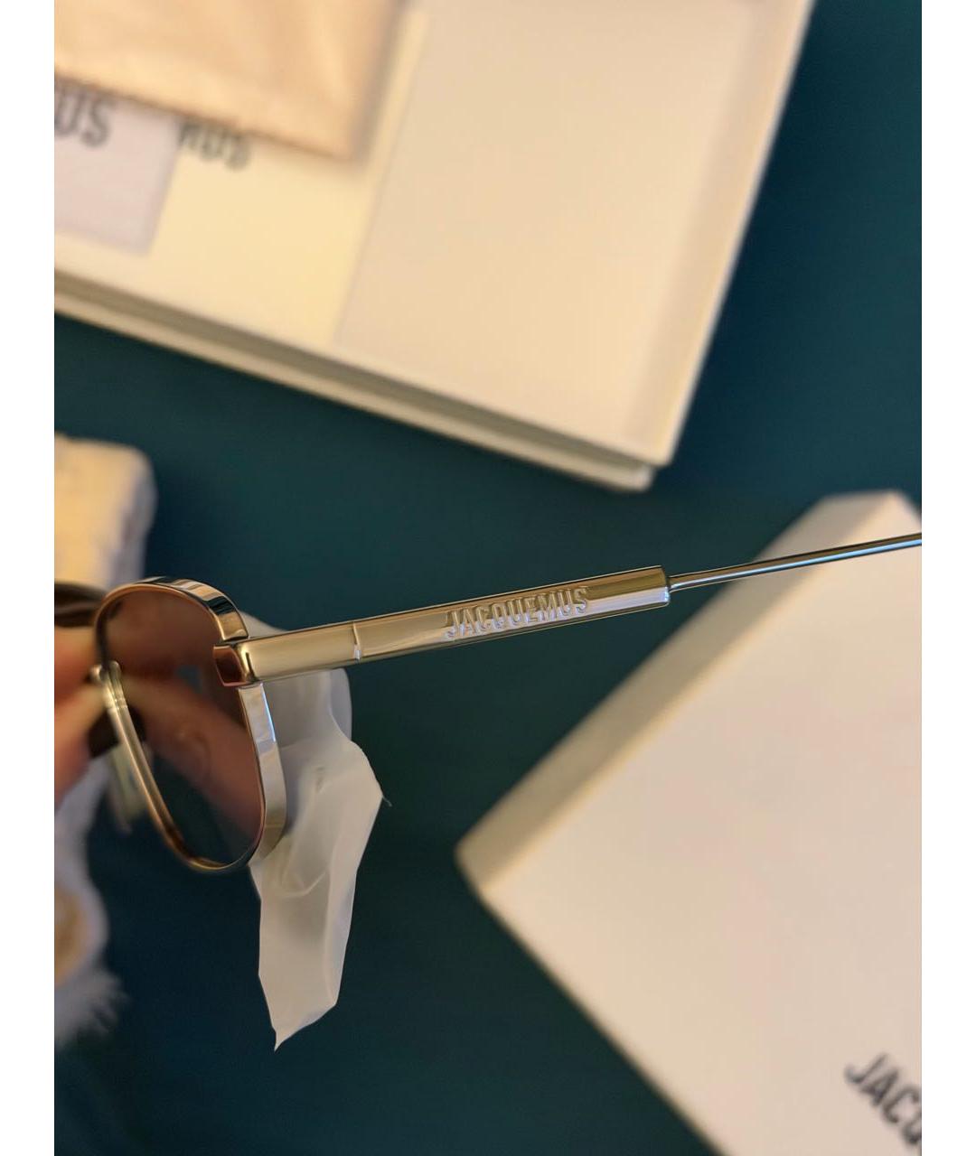 JACQUEMUS Серебряные металлические солнцезащитные очки, фото 6