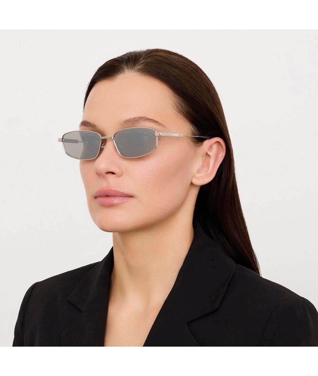 JACQUEMUS Серебряные металлические солнцезащитные очки, фото 4