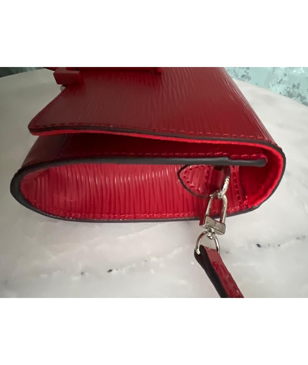 LOUIS VUITTON Красная кожаная сумка через плечо, фото 2