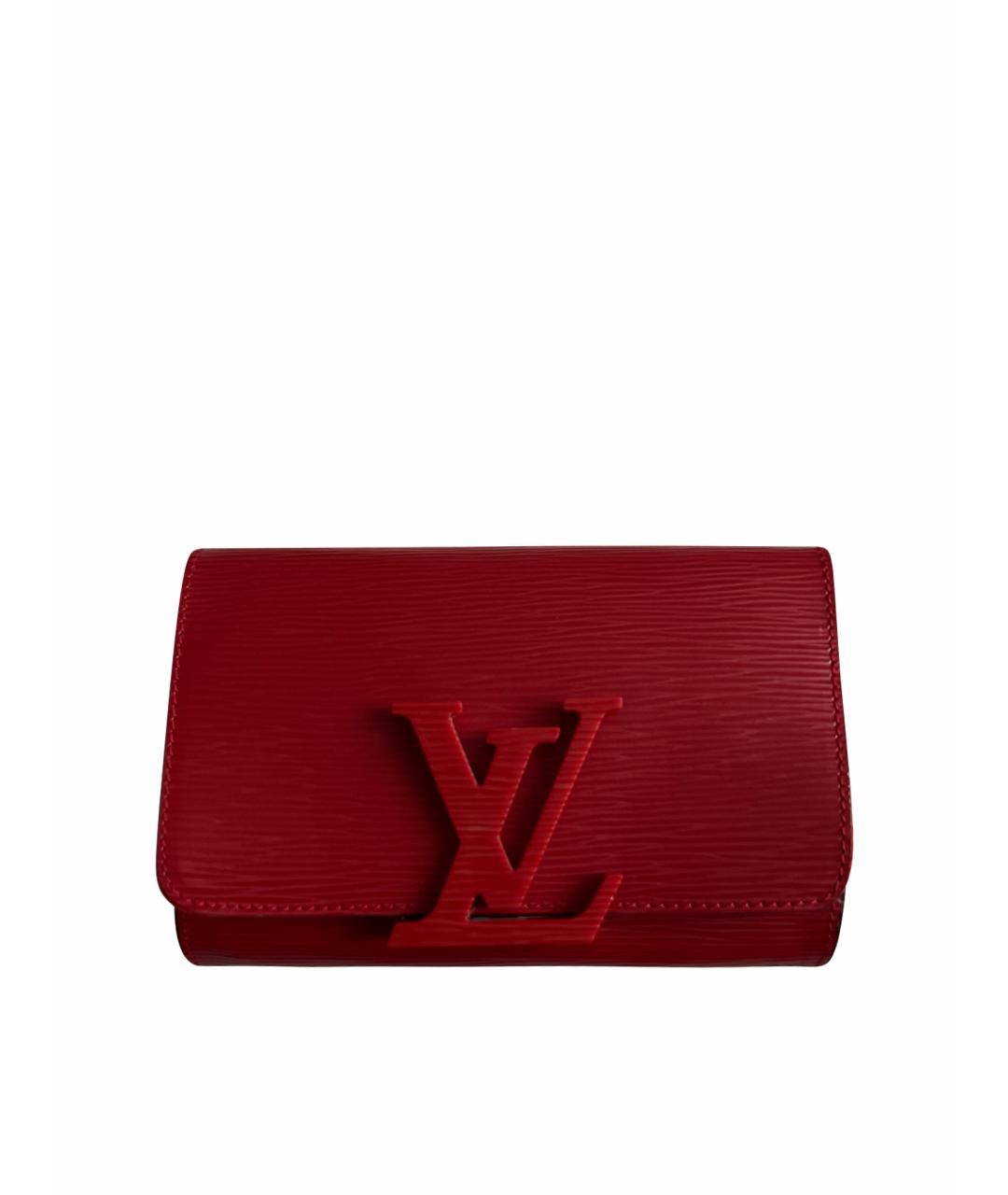 LOUIS VUITTON Красная кожаная сумка через плечо, фото 1