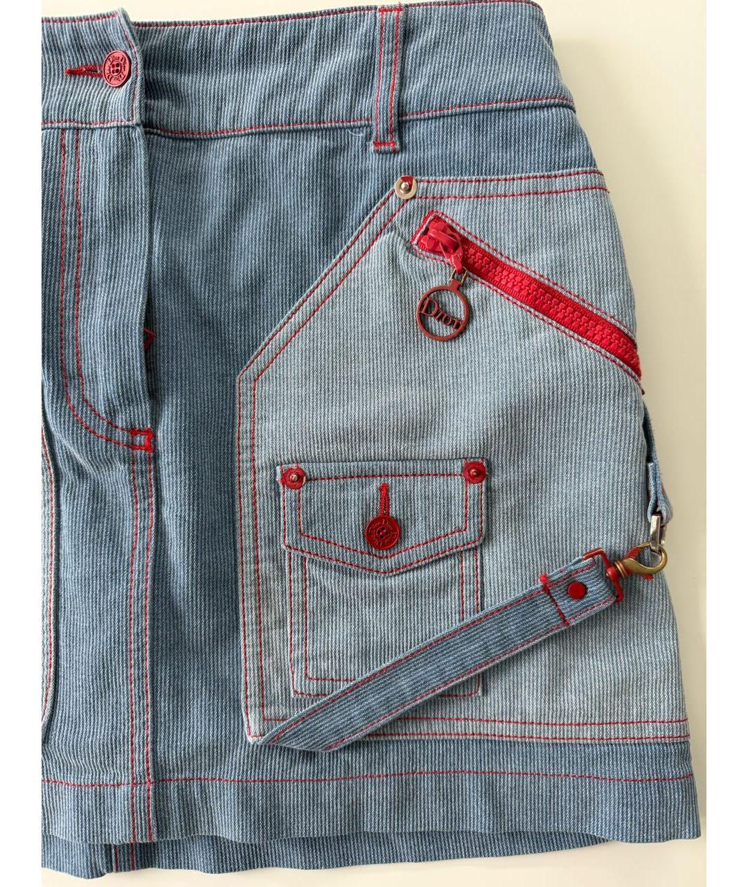 CHRISTIAN DIOR Синие деним шорты, фото 6