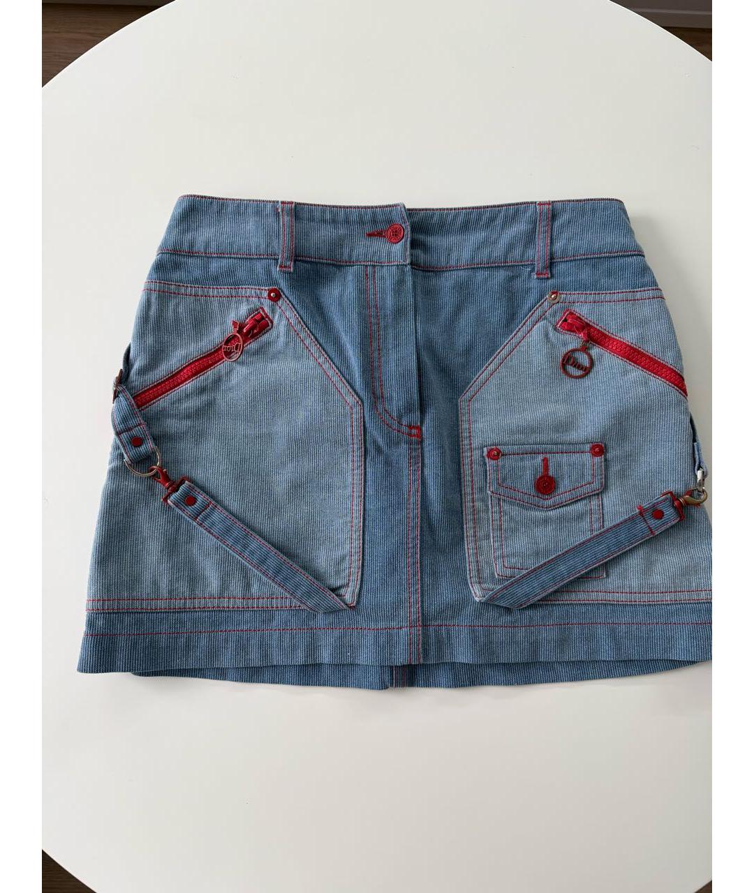 CHRISTIAN DIOR Синие деним шорты, фото 8