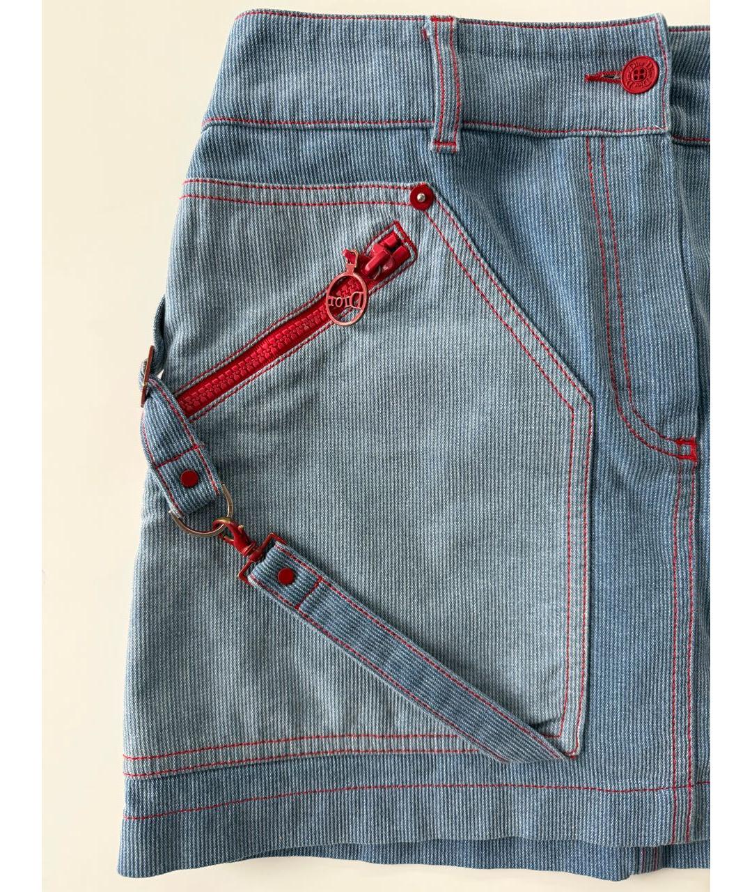 CHRISTIAN DIOR Синие деним шорты, фото 5