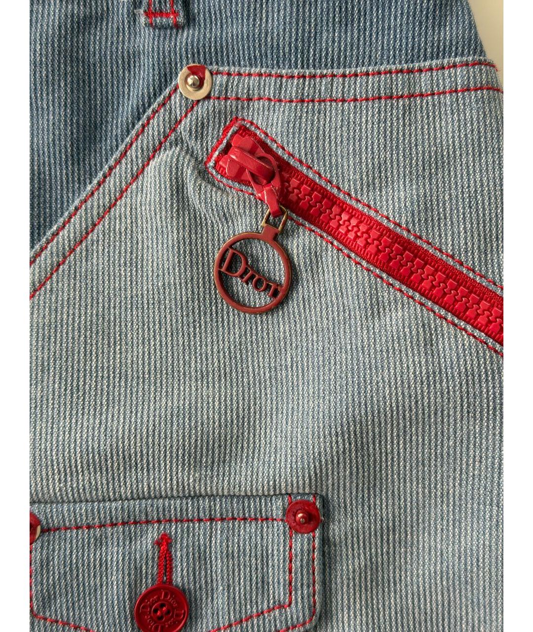 CHRISTIAN DIOR Синие деним шорты, фото 4