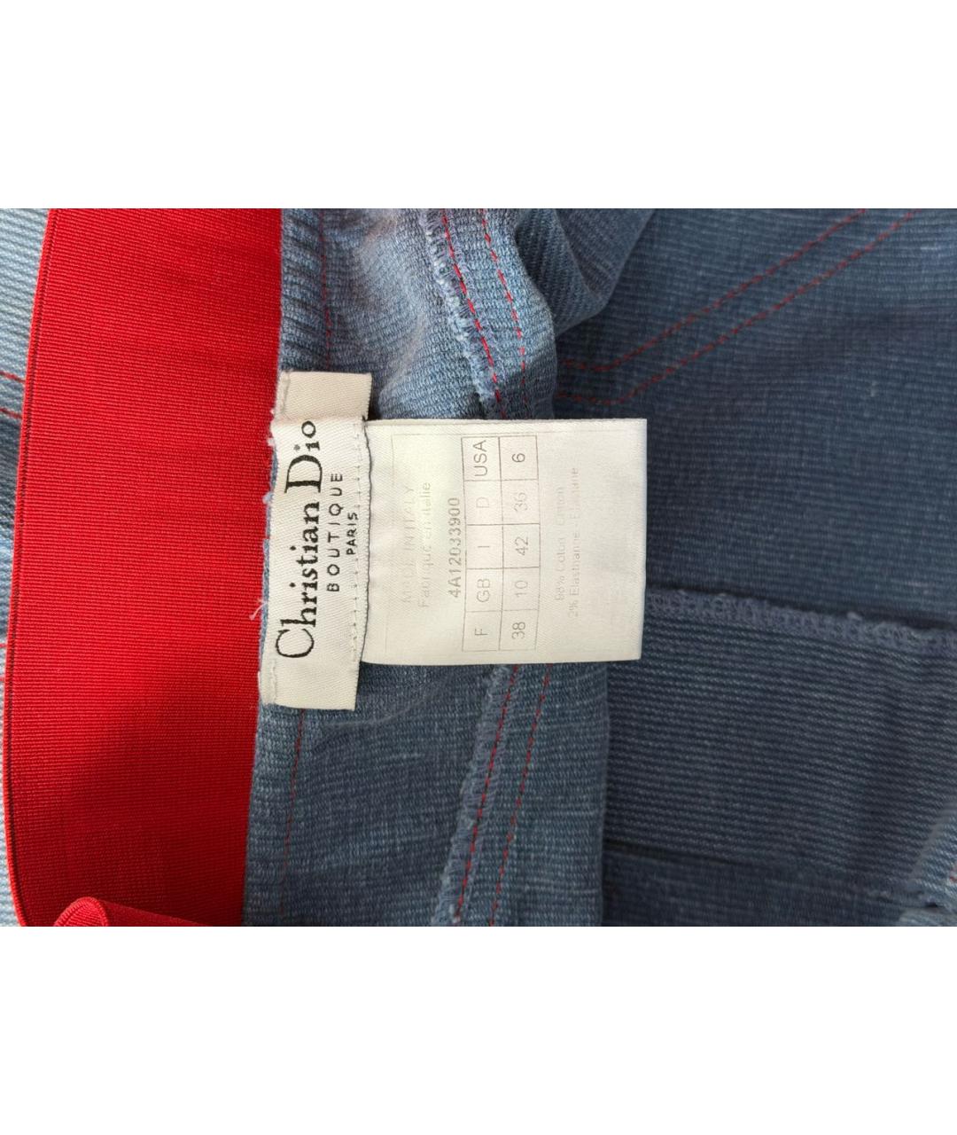 CHRISTIAN DIOR Синие деним шорты, фото 7