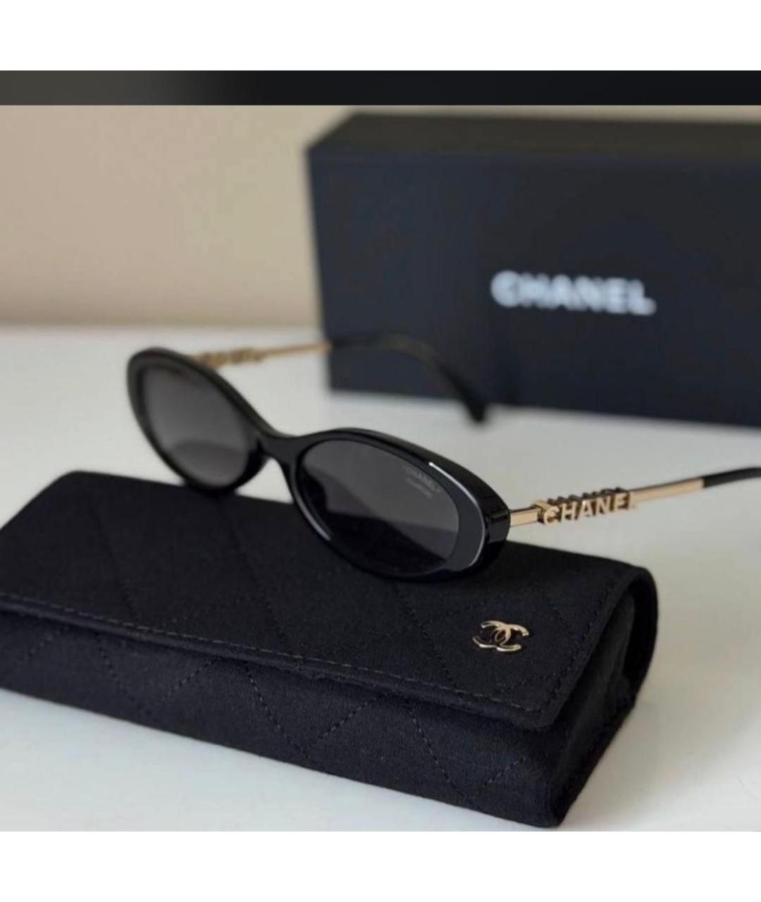 CHANEL Черные солнцезащитные очки, фото 2