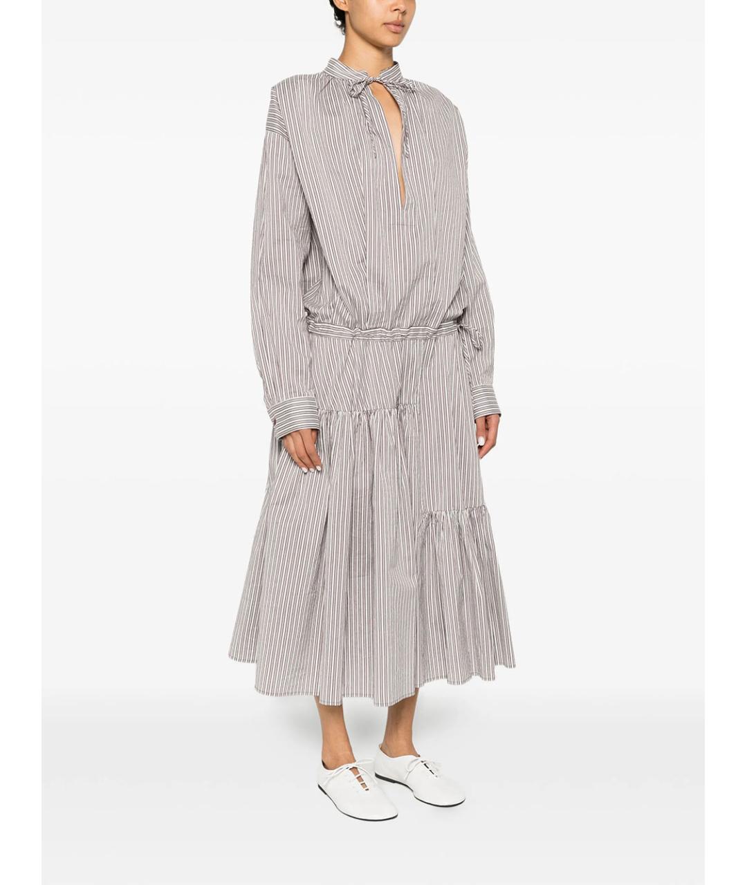 DRIES VAN NOTEN Коричневое хлопковое повседневное платье, фото 2