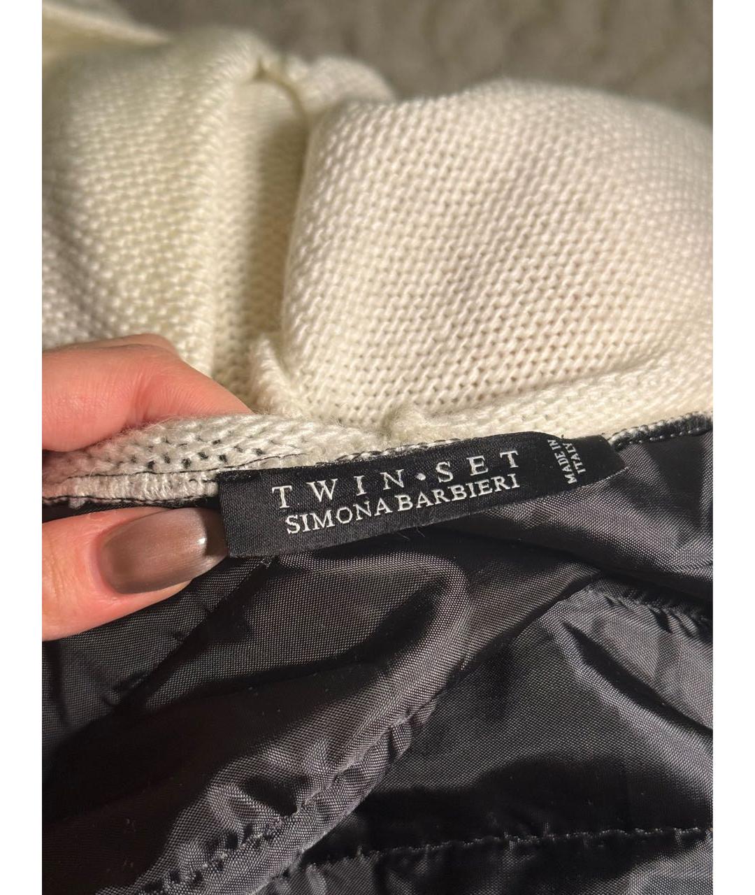 TWIN-SET Черный хлопковый кардиган, фото 3