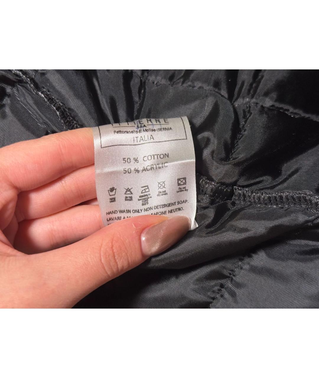 TWIN-SET Черный хлопковый кардиган, фото 7