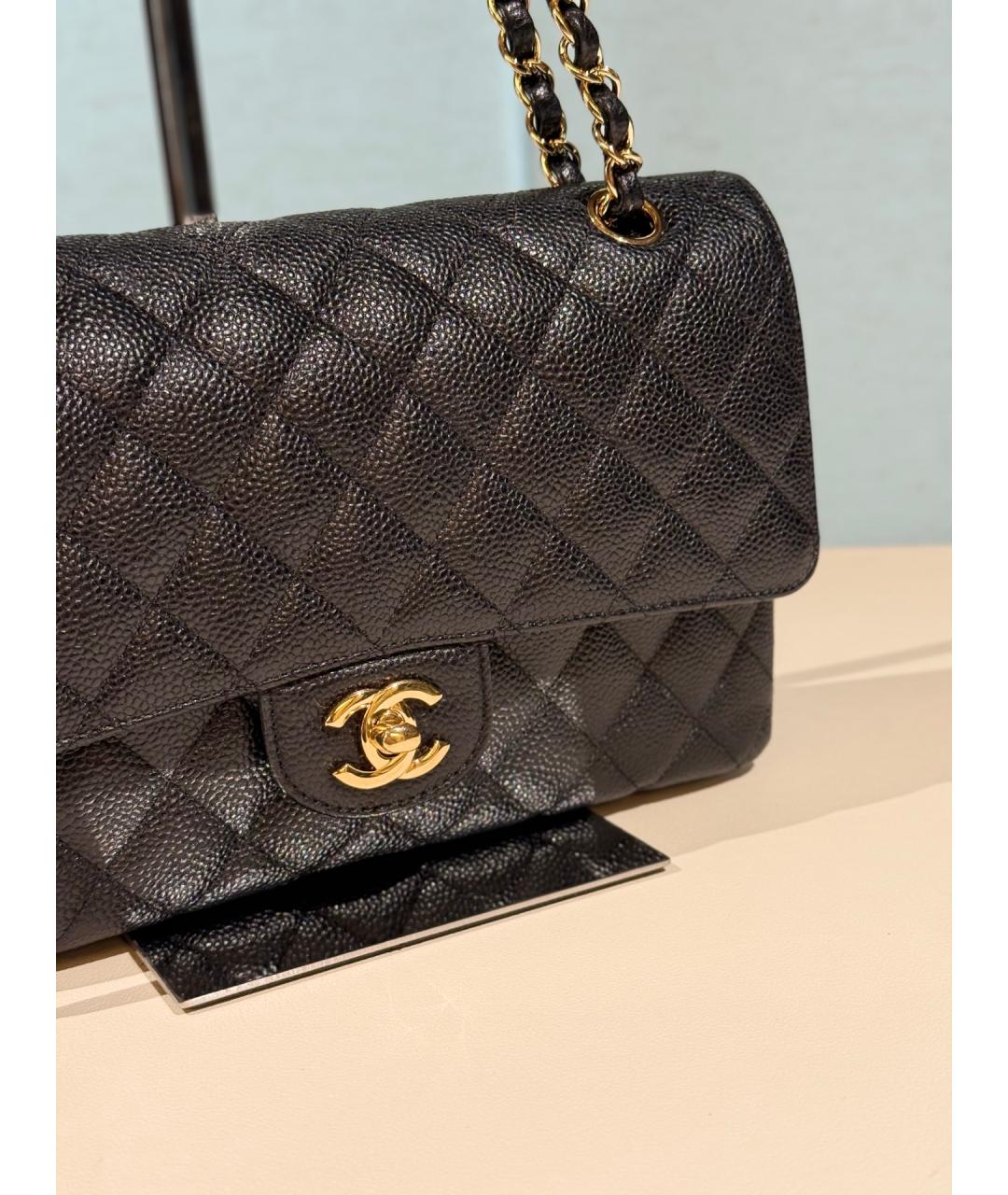 CHANEL Черная кожаная сумка через плечо, фото 4