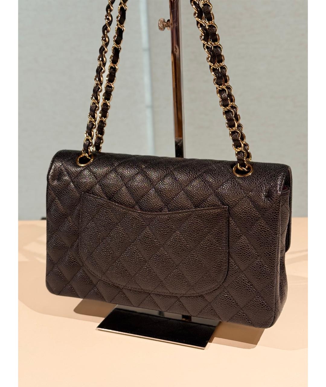 CHANEL Черная кожаная сумка через плечо, фото 6