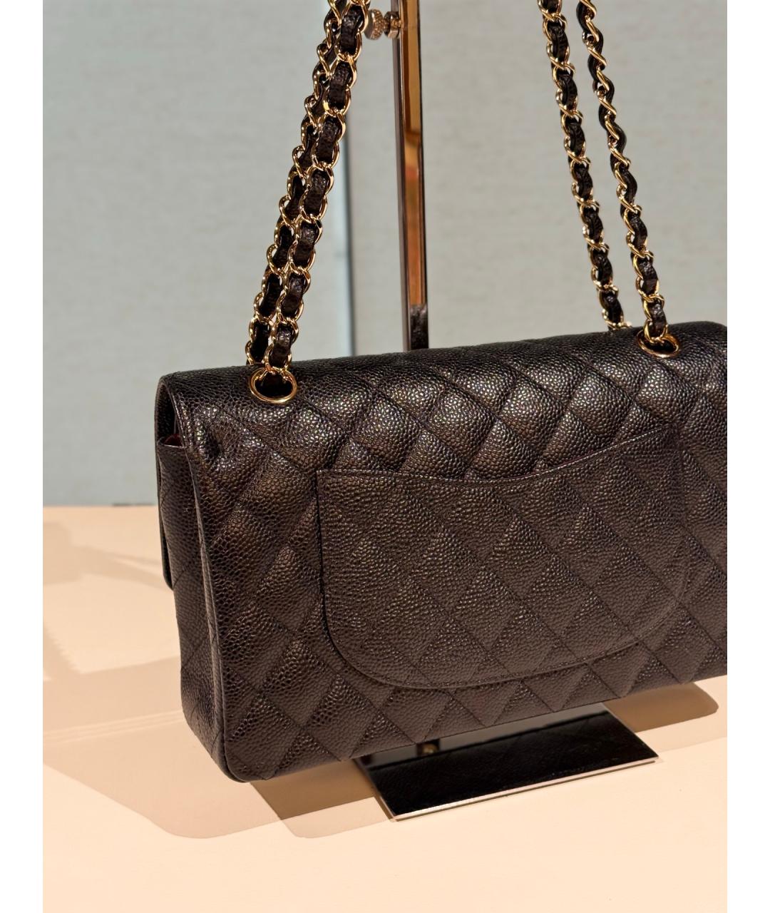 CHANEL Черная кожаная сумка через плечо, фото 7