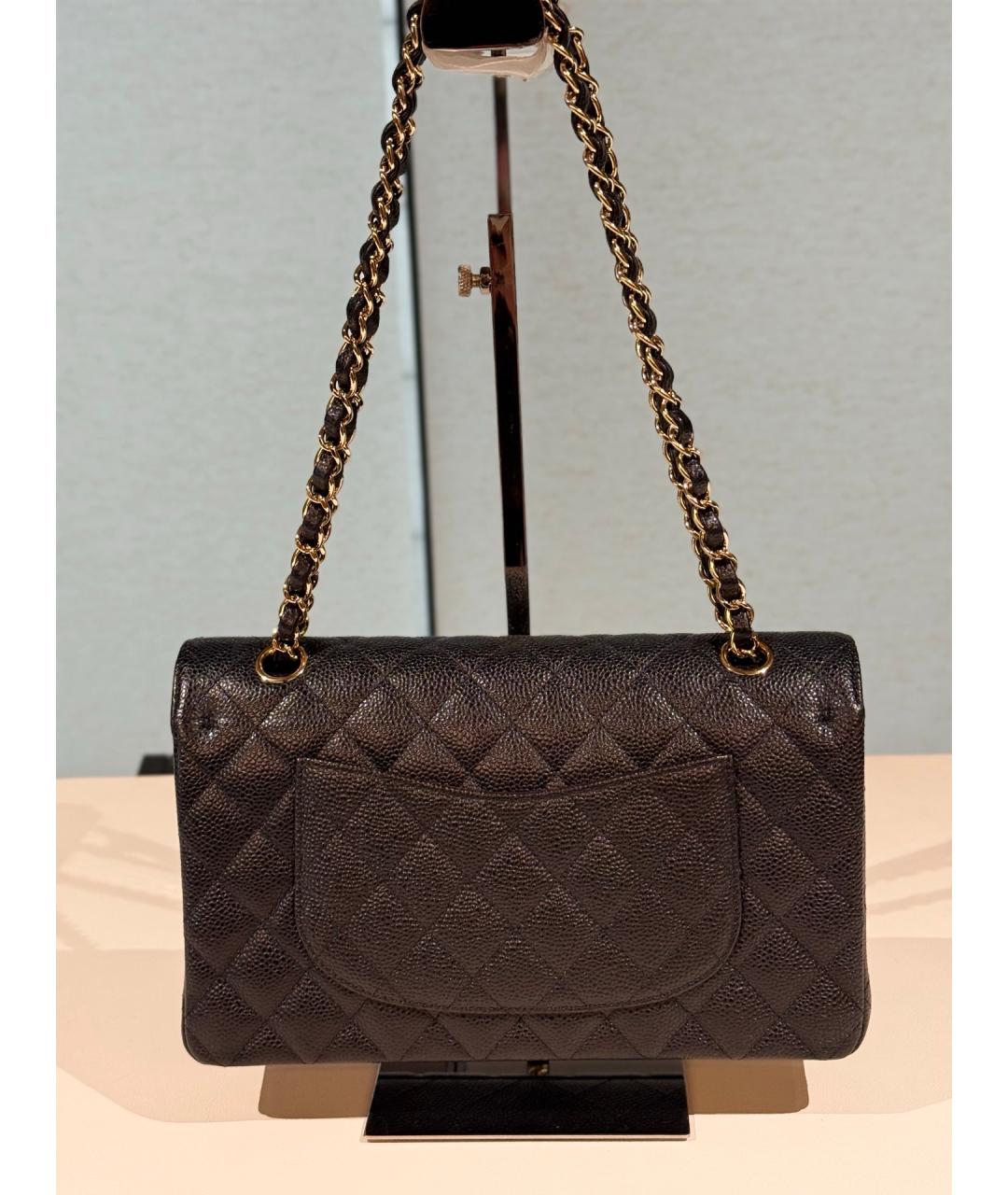 CHANEL Черная кожаная сумка через плечо, фото 5