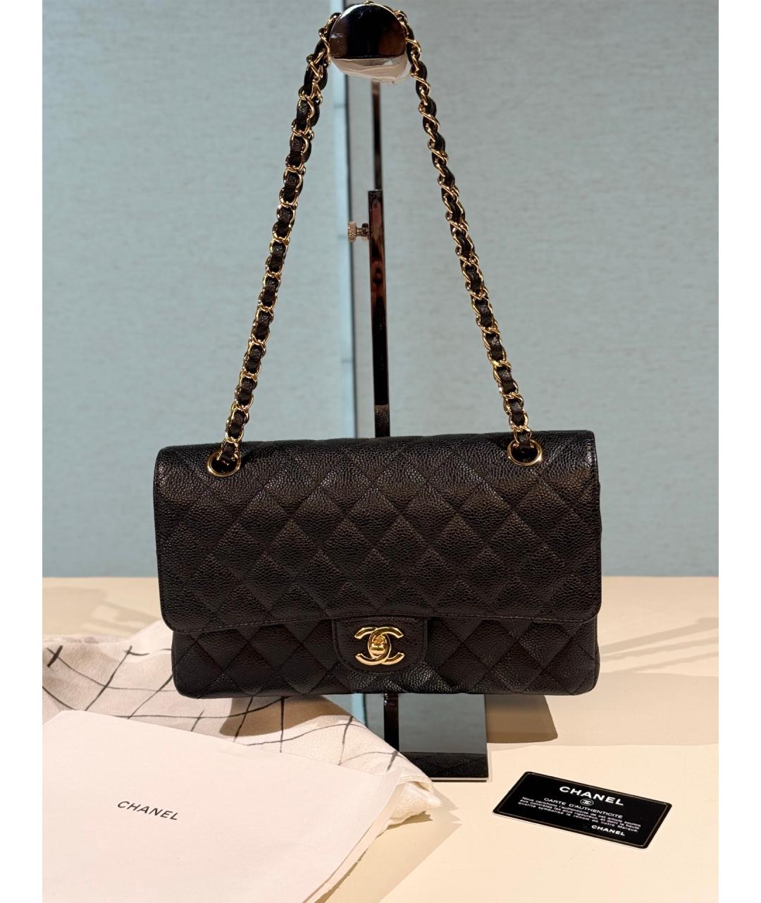 CHANEL Черная кожаная сумка через плечо, фото 9