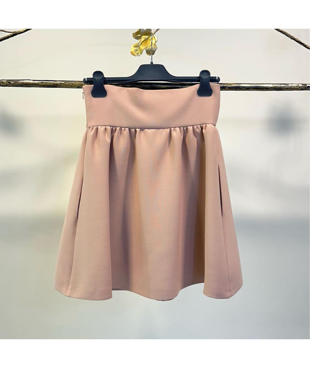 CHRISTIAN DIOR Розовая шерстяная юбка миди, фото 2