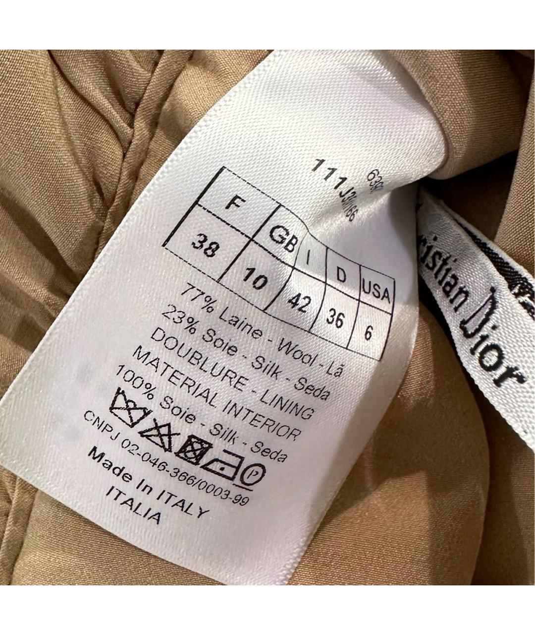 CHRISTIAN DIOR Розовая шерстяная юбка миди, фото 6