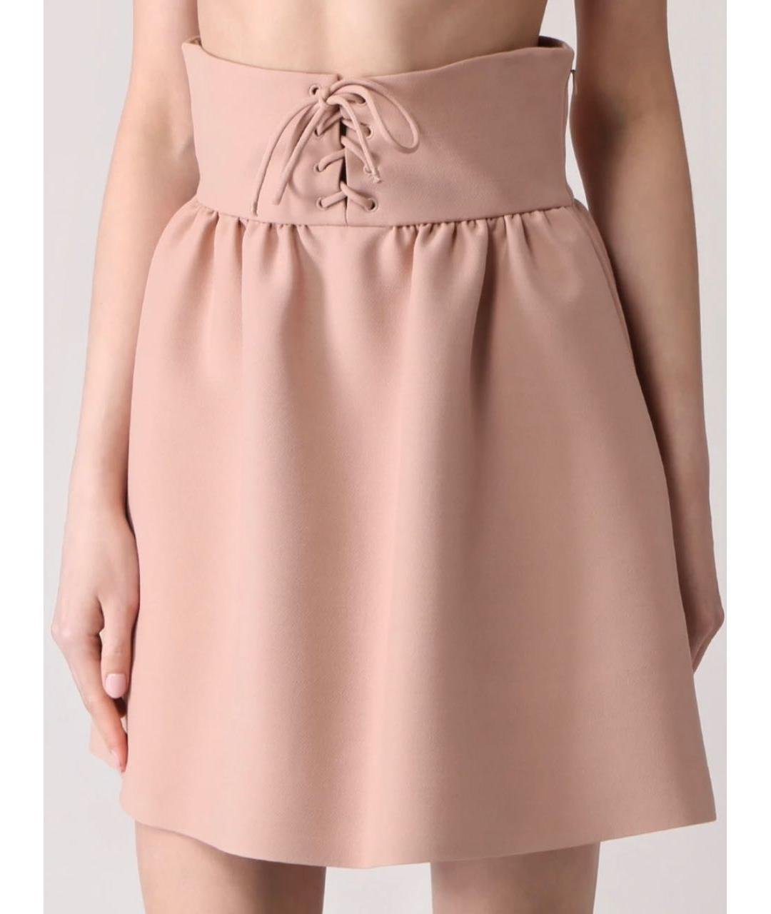 CHRISTIAN DIOR Розовая шерстяная юбка миди, фото 8