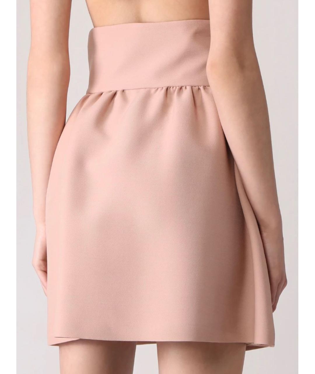 CHRISTIAN DIOR Розовая шерстяная юбка миди, фото 7