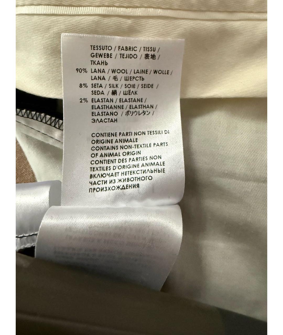 GUCCI Черные шерстяные прямые брюки, фото 7