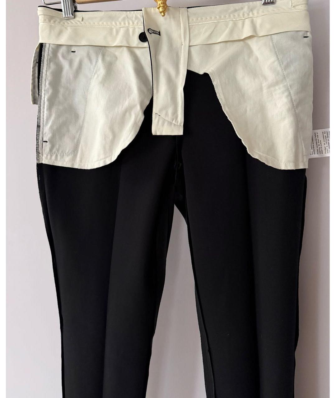 GUCCI Черные шерстяные прямые брюки, фото 3