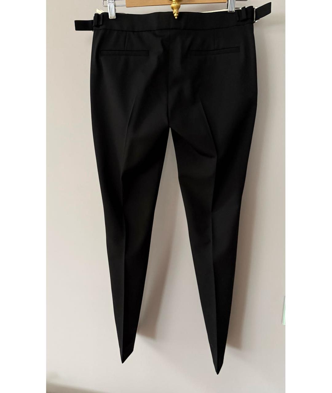 GUCCI Черные шерстяные прямые брюки, фото 2