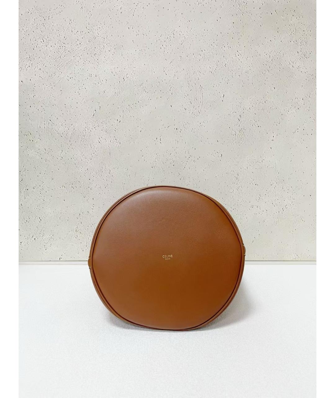 CELINE Коричневая кожаная сумка тоут, фото 5